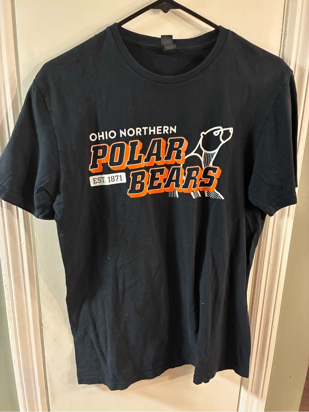 Ohio Northern University Polar Bears T Shirt Size Medium Black